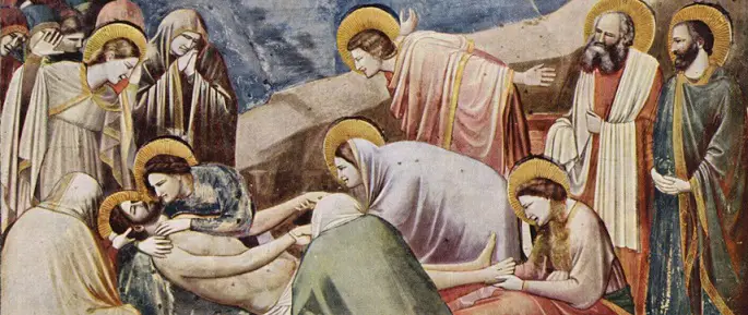 Giotto di Bondone vereint in der Beweinung Christi viele Merkmale, die für die spätere Renaissance typisch sein werden