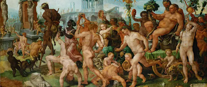 Gemälde von Maerten van Heemskerck, das verschiedene Farben für die Hauttöne der Menschen gebraucht