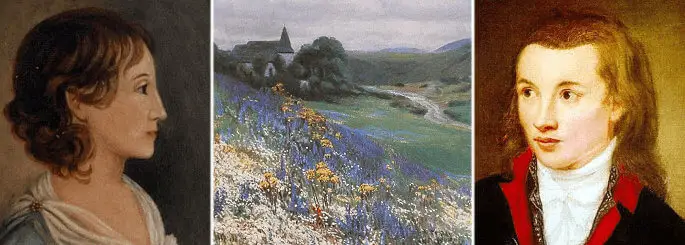 Bild von Christiane Wilhelmine Sophie von Kühn, blauen Blumen und Novalis